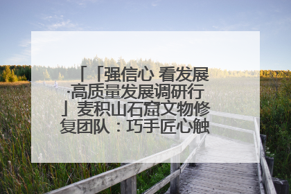 「强信心 看发展·高质量发展调研行」麦积山石窟文物修复团队：巧手匠心触摸“光阴的故事”