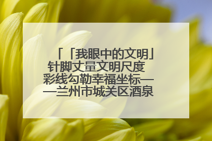 「我眼中的文明」针脚丈量文明尺度 彩线勾勒幸福坐标——兰州市城关区酒泉路街道办事处