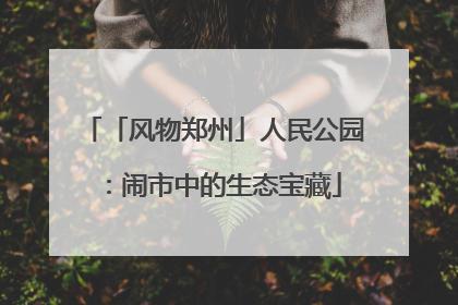 「风物郑州」人民公园：闹市中的生态宝藏