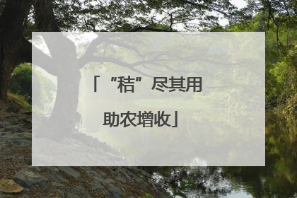 “秸”尽其用 助农增收