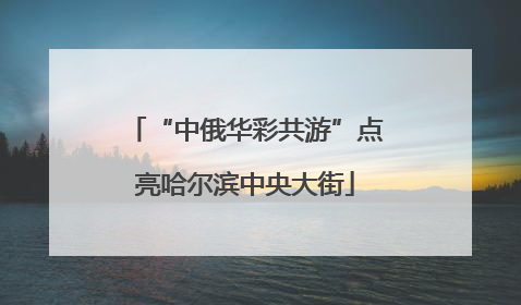 “中俄华彩共游”点亮哈尔滨中央大街