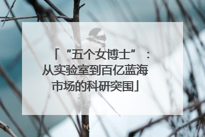“五个女博士”：从实验室到百亿蓝海市场的科研突围