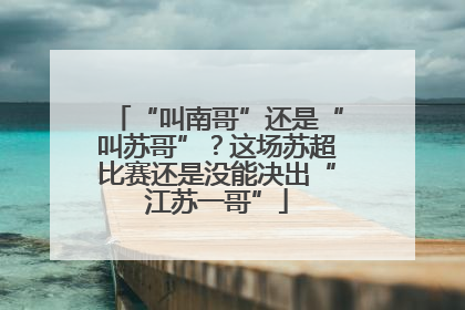 “叫南哥”还是“叫苏哥”？这场苏超比赛还是没能决出“江苏一哥”