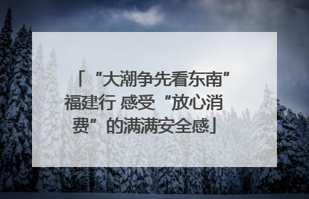 “大潮争先看东南”福建行 感受“放心消费”的满满安全感