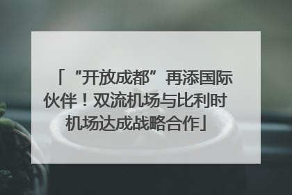 “开放成都”再添国际伙伴！双流机场与比利时机场达成战略合作