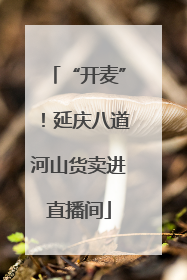 “开麦”！延庆八道河山货卖进直播间