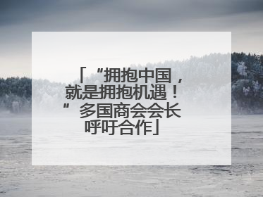 “拥抱中国，就是拥抱机遇！”多国商会会长呼吁合作
