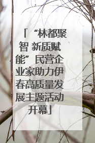 “林都聚智 新质赋能”民营企业家助力伊春高质量发展主题活动开幕