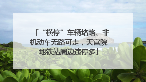 “横停”车辆堵路、非机动车无路可走，天宫院地铁站周边违停多