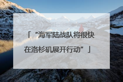 “海军陆战队将很快在洛杉矶展开行动”
