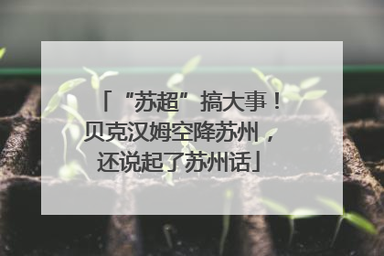 “苏超”搞大事！贝克汉姆空降苏州，还说起了苏州话