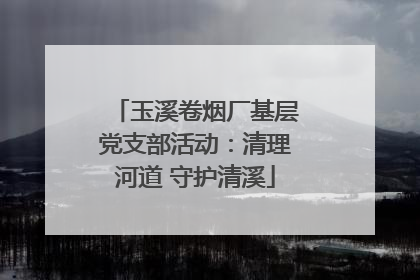 玉溪卷烟厂基层党支部活动：清理河道 守护清溪