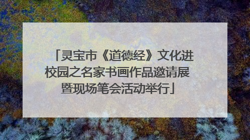 灵宝市《道德经》文化进校园之名家书画作品邀请展暨现场笔会活动举行