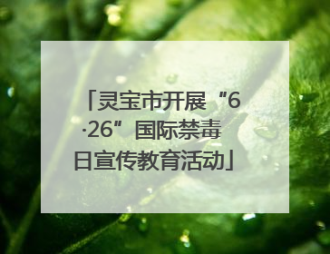 灵宝市开展“6·26”国际禁毒日宣传教育活动