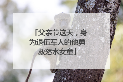 父亲节这天，身为退伍军人的他勇救落水女童