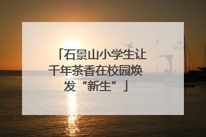 石景山小学生让千年茶香在校园焕发“新生”