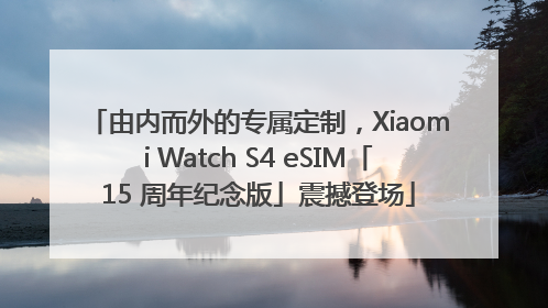 由内而外的专属定制，Xiaomi Watch S4 eSIM「15 周年纪念版」震撼登场
