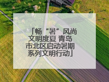 畅“暑”风尚文明度夏 青岛市北区启动暑期系列文明行动