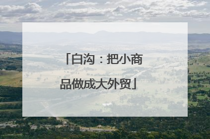 白沟：把小商品做成大外贸