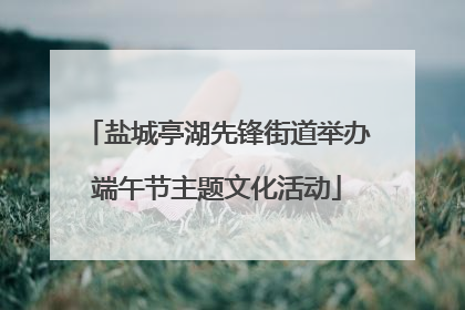 盐城亭湖先锋街道举办端午节主题文化活动