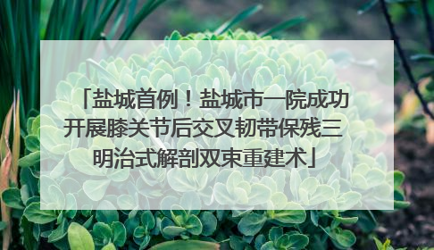盐城首例！盐城市一院成功开展膝关节后交叉韧带保残三明治式解剖双束重建术