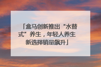 盒马创新推出“水替式”养生，年轻人养生新选择销量飙升