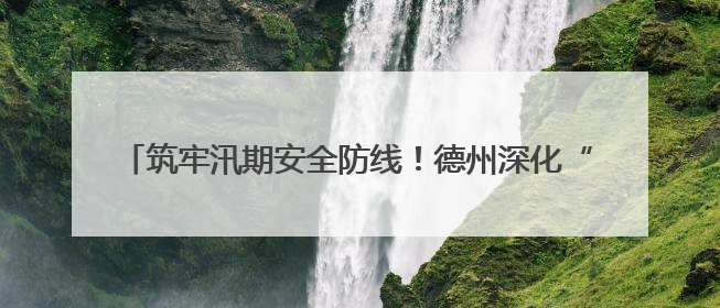 筑牢汛期安全防线！德州深化“桥河共治”整改隐患50余处