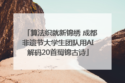 算法织就新锦绣 成都非遗节大学生团队用AI解码20首蜀锦古诗