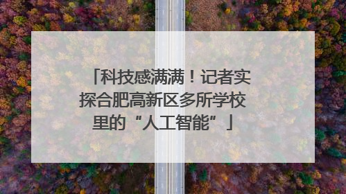 科技感满满！记者实探合肥高新区多所学校里的“人工智能”