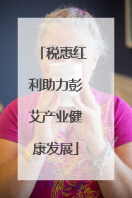 税惠红利助力彭艾产业健康发展