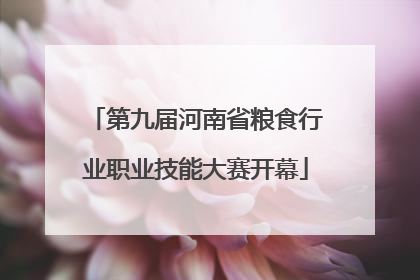 第九届河南省粮食行业职业技能大赛开幕