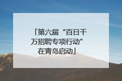 第六届“百日千万招聘专项行动”在青岛启动