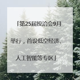 第25届投洽会9月举行，首设低空经济、人工智能等专区