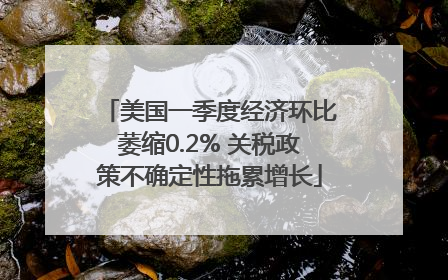 美国一季度经济环比萎缩0.2% 关税政策不确定性拖累增长