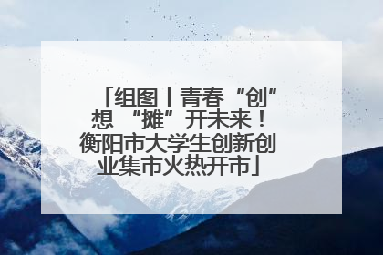 组图丨青春“创”想 “摊”开未来！衡阳市大学生创新创业集市火热开市
