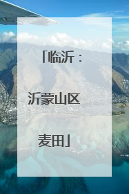 临沂：沂蒙山区麦田