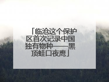 临沧这个保护区首次记录中国独有物种——黑顶蛙口夜鹰