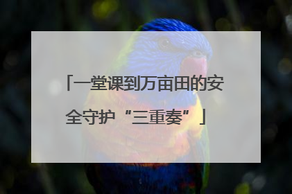 一堂课到万亩田的安全守护“三重奏”