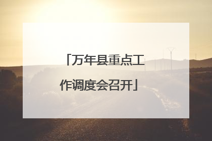 万年县重点工作调度会召开