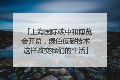 上海国际碳中和博览会开幕，绿色低碳技术这样改变我们的生活