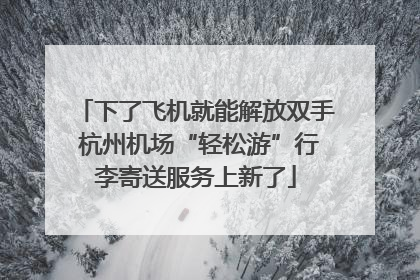 下了飞机就能解放双手 杭州机场“轻松游”行李寄送服务上新了