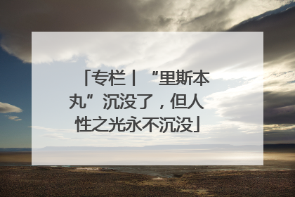 专栏丨“里斯本丸”沉没了，但人性之光永不沉没