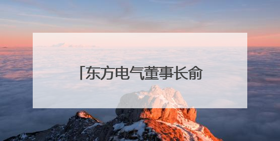 东方电气董事长俞培根的职务信息已从公司官网撤下
