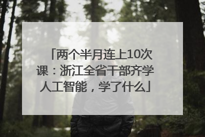 两个半月连上10次课：浙江全省干部齐学人工智能，学了什么