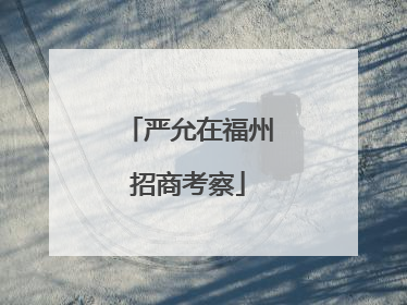 严允在福州招商考察