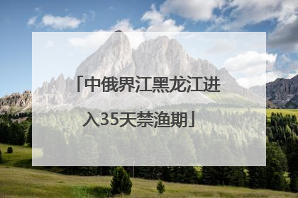 中俄界江黑龙江进入35天禁渔期