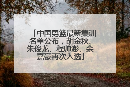 中国男篮最新集训名单公布，胡金秋、朱俊龙、程帅澎、余嘉豪再次入选
