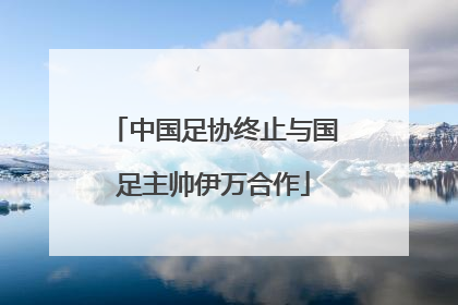 中国足协终止与国足主帅伊万合作