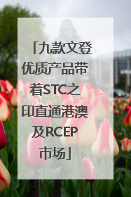 九款文登优质产品带着STC之印直通港澳及RCEP市场