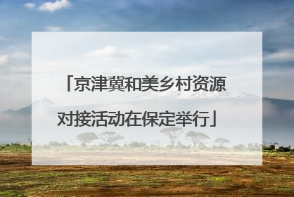 京津冀和美乡村资源对接活动在保定举行